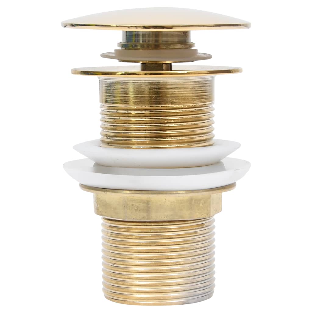 VidaXL Pop-up-Ablauf ohne Überlauf 6,4 x 6,4 x 9,1 cm Goldfarben