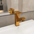 VidaXL Waschtischarmatur mit Ausziehfunktion, 157 x 172 mm, goldfarben