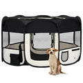 VidaXL Faltbarer Hundeauslauf mit Tragetasche 145x145x61 cm Schwarz