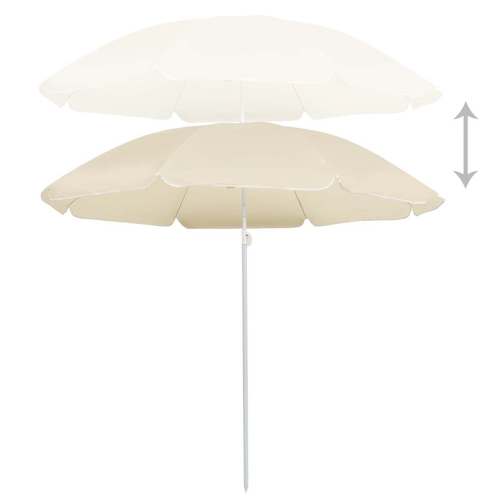 VidaXL Sonnenschirm mit Stahlstange 180 cm sandfarben