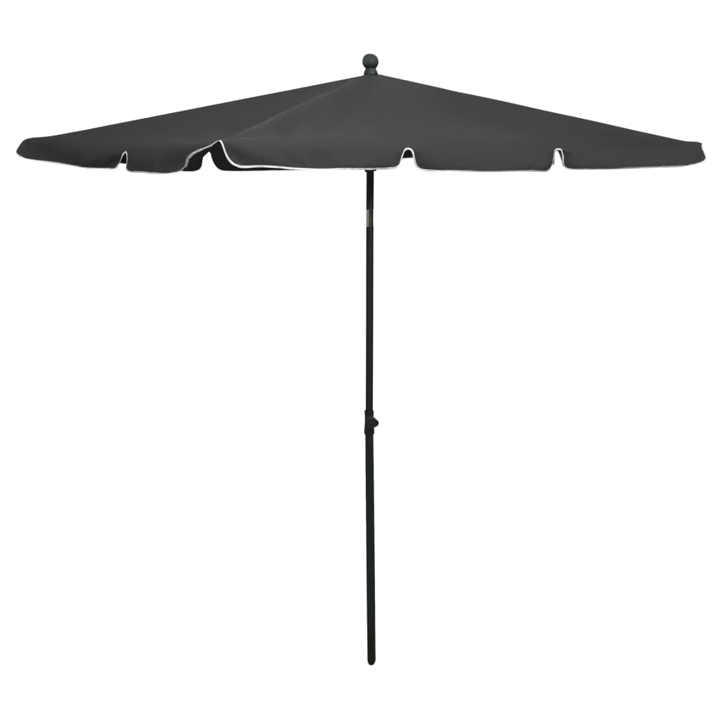 VidaXL Sonnenschirm mit Stange 210x140 cm anthrazitfarben