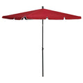 Vidaxl parasol met paal 210x140 cm bordeauxrood