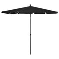 VidaXL Sonnenschirm mit Stange 210x140 cm schwarz
