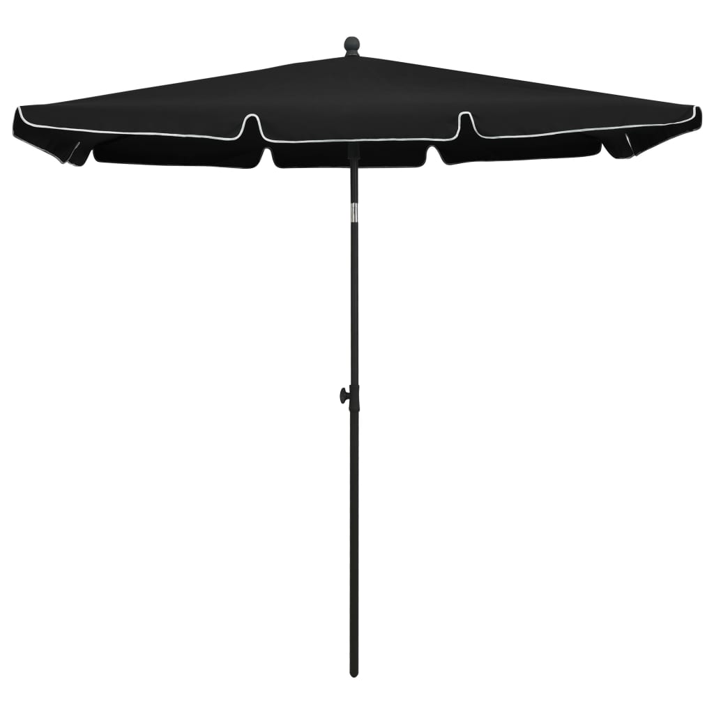 VidaXL Sonnenschirm mit Stange 210x140 cm schwarz