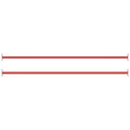 Vidaxl rekstokken 2 st 125 cm staal rood