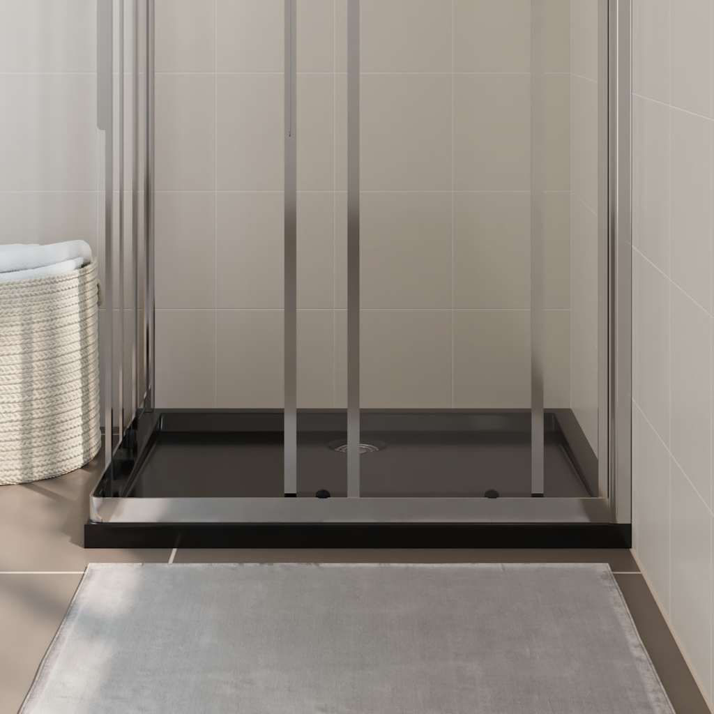 Vidaxl douchebak rechthoekig 70x90 cm abs zwart