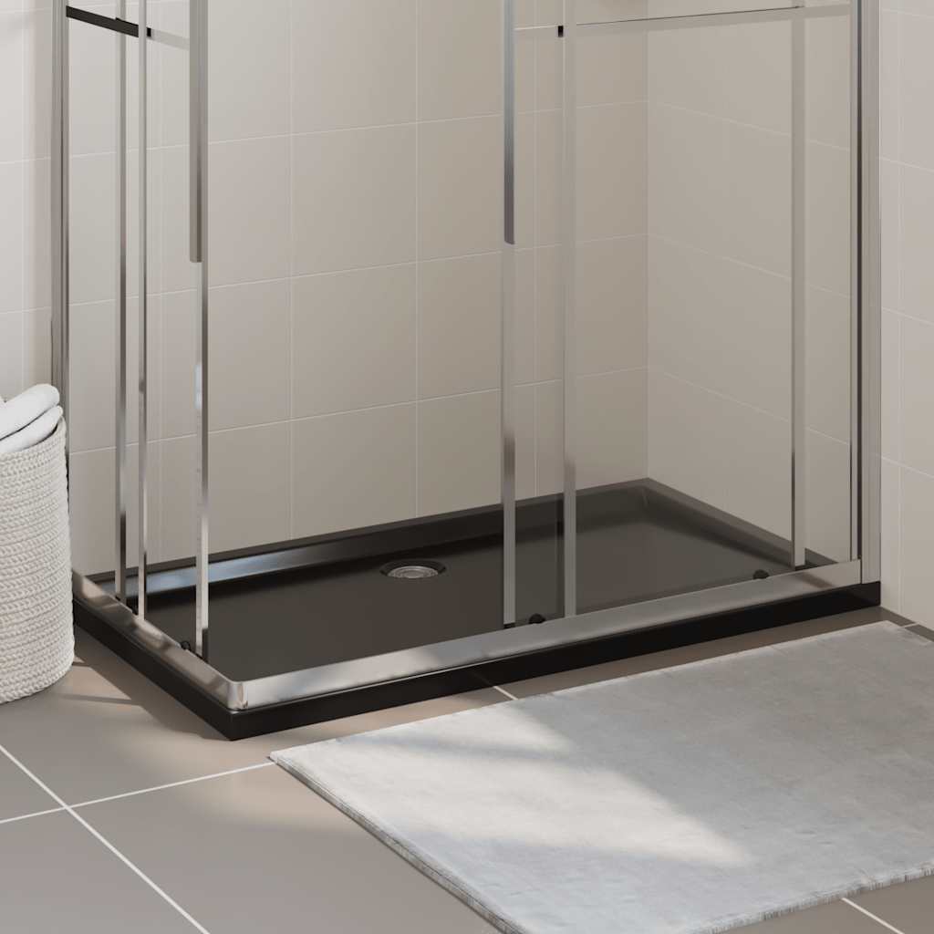 Vidaxl douchebak rechthoekig 70x120 cm abs zwart