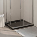 Vidaxl Duschwaage rechteckig 80x90 cm schwarz