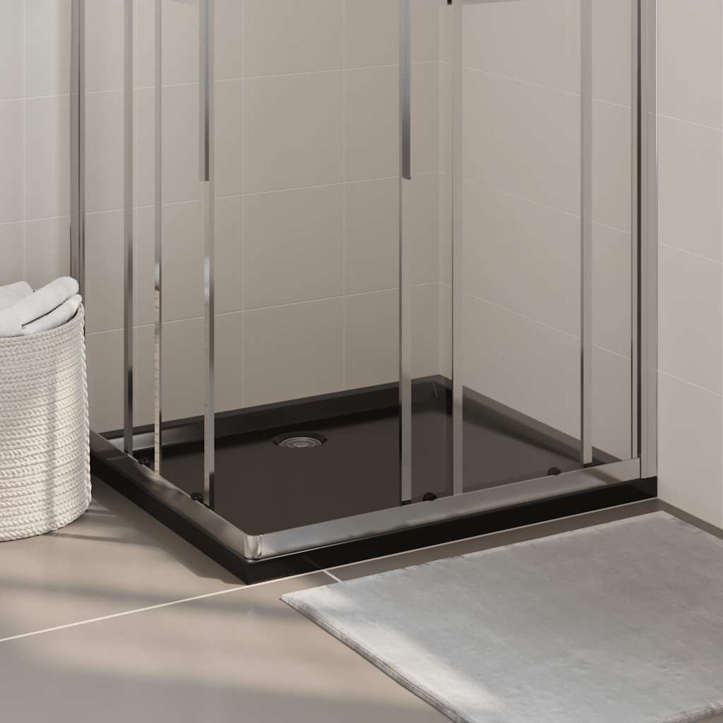 Vidaxl Duschwaage rechteckig 80x90 cm schwarz