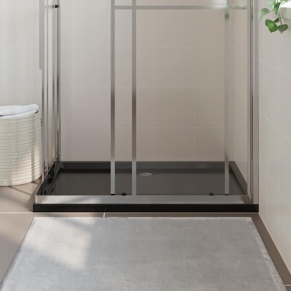Vidaxl douchebak rechthoekig 80x120 cm abs zwart