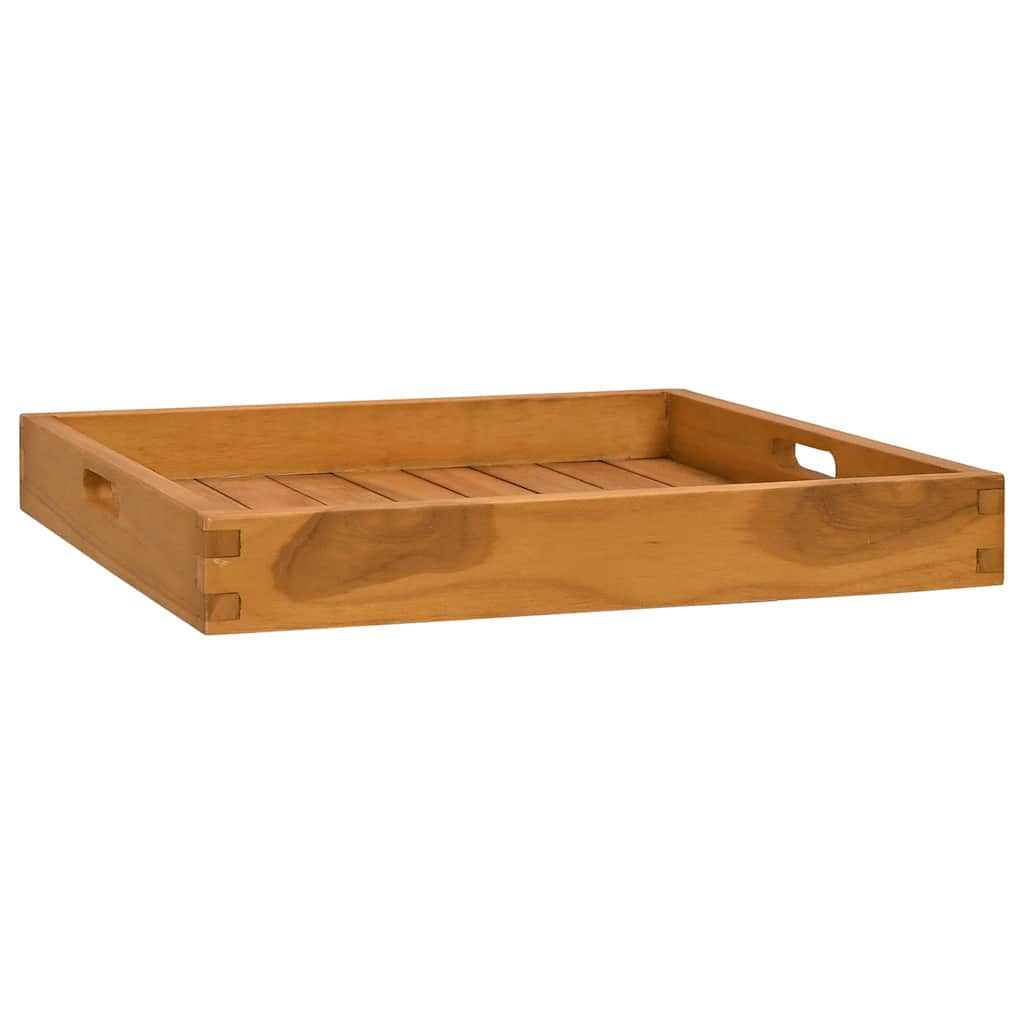 VidaXL Tablett 50x50 cm Massives Teakholz