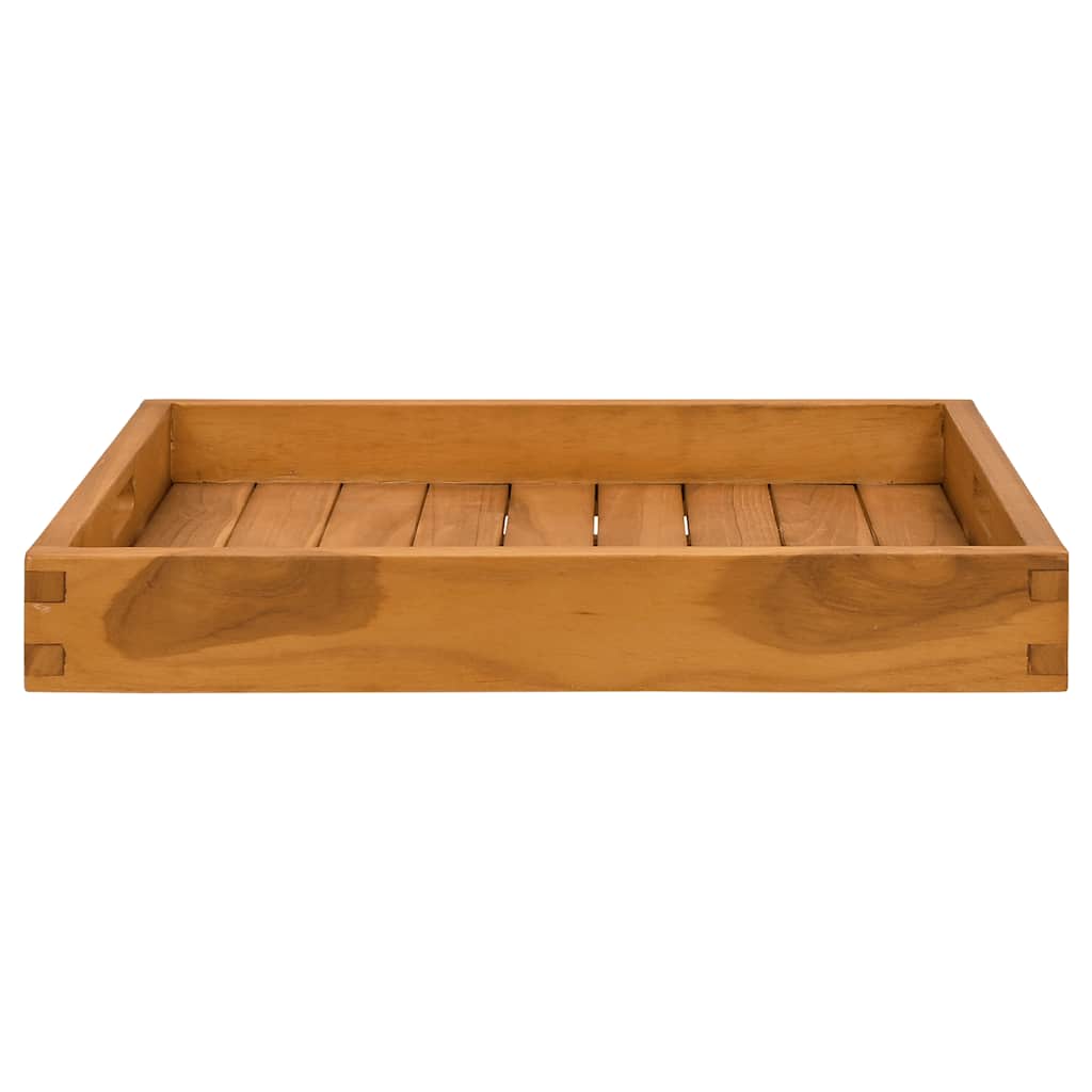 VidaXL Tablett 50x50 cm Massives Teakholz
