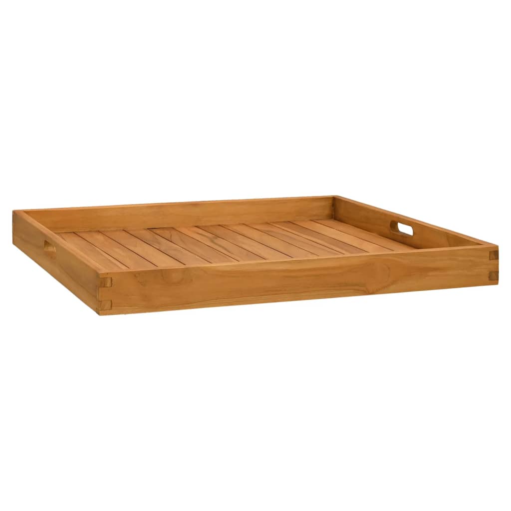 VIDAXL -Tablett 70x70 cm Festes Teakholz
