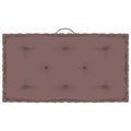 Vidaxl palletvloerkussen 73x40x7 cm katoen taupe