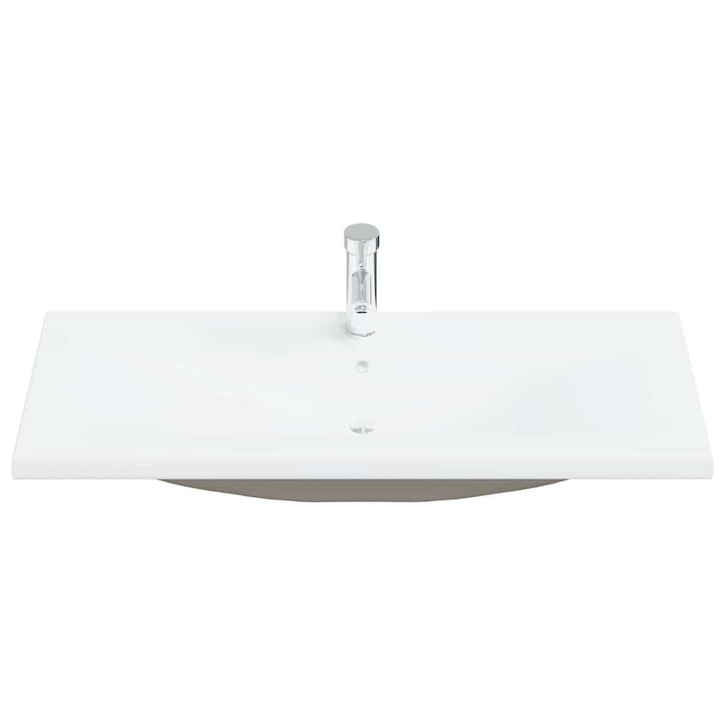 Vidaxl inbouwwastafel met kraan 101x39x18 cm keramiek wit