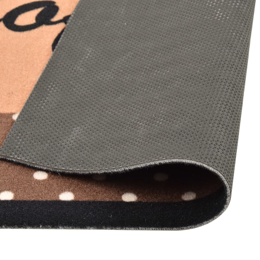 VidaXL Waschbare Küchenmatte Kaffeebraun 60x180 cm
