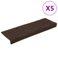 VidaXL Treppenmatten, 15 Stück, 65 x 21 x 4 cm, Nadelfilz, Braun