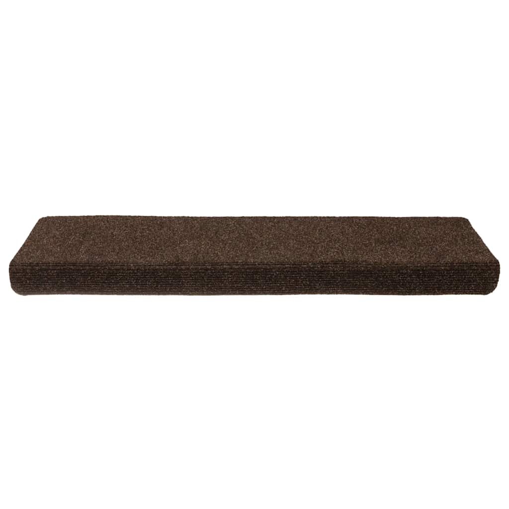 VidaXL Treppenmatten, 15 Stück, 65 x 21 x 4 cm, Nadelfilz, Braun