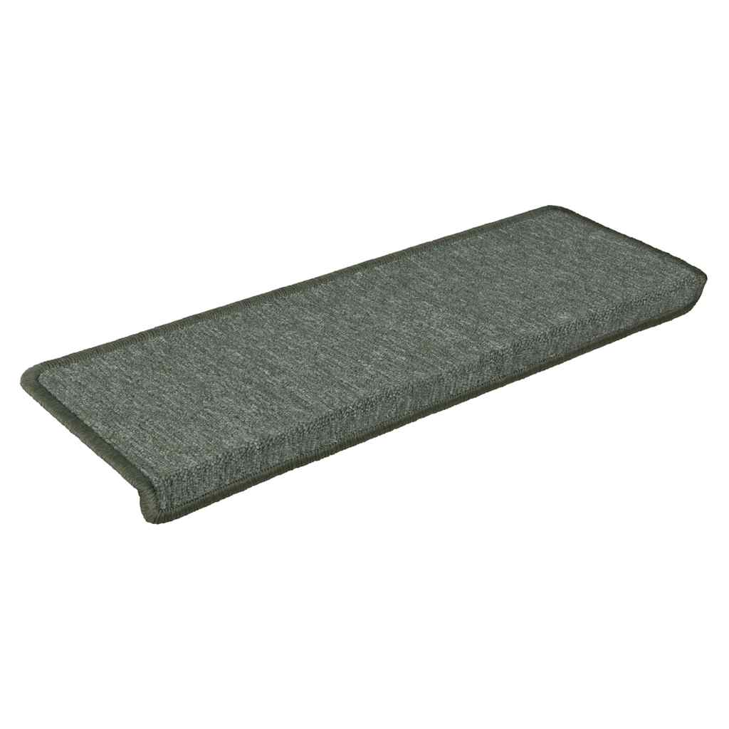 VidaXL Treppenmatten, 15 Stück, 65 x 21 x 4 cm, grün