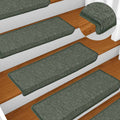 VidaXL Treppenmatten, 15 Stück, 65 x 21 x 4 cm, grün