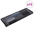 Vidaxl trapmatten zelfklevend 15 st 65x21x4 cm zwart en grijs