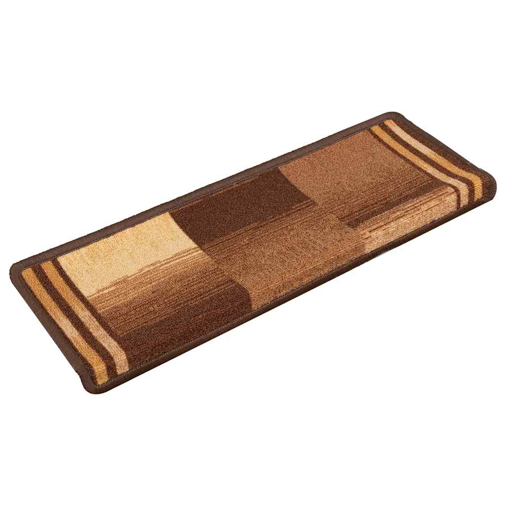 Vidaxl trapmatten zelfklevend 15 st 65x21x4 cm bruin