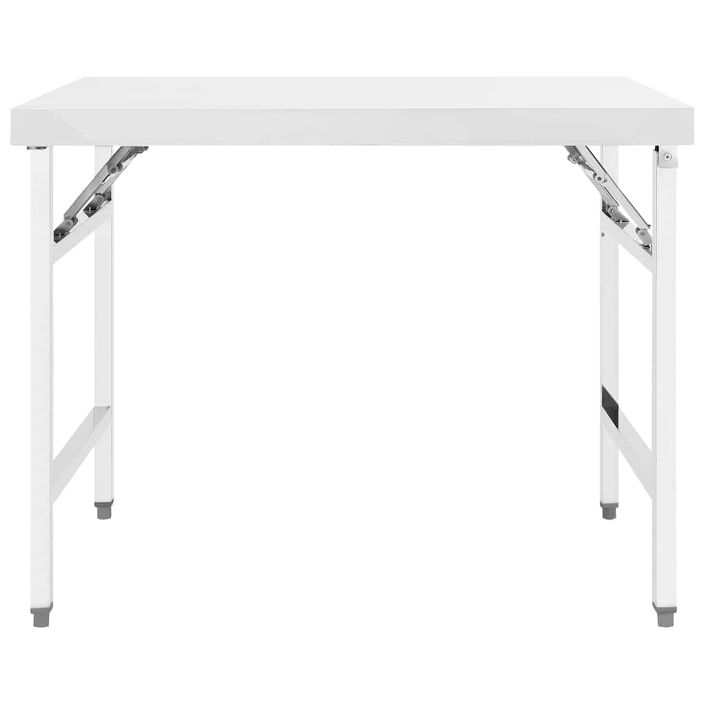 VIDAXL KÜCHTENWORK TISCH, KLAPPBAR, 100 x 60 x 80 cm, Edelstahl