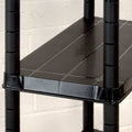 Vidaxl opbergrek 4-laags 122x30,5x130 cm kunststof zwart