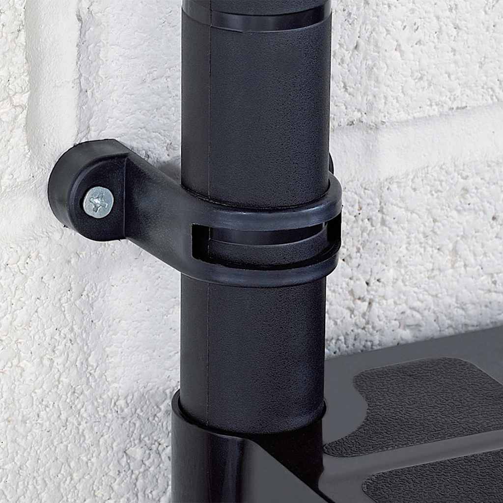 Vidaxl opbergrek 4-laags 122x30,5x130 cm kunststof zwart