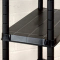 Vidaxl opbergrek 4-laags 183x30,5x130 cm kunststof zwart