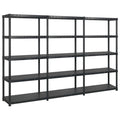 Vidaxl opbergrek 5-laags 274,5x45,7x185 cm kunststof zwart