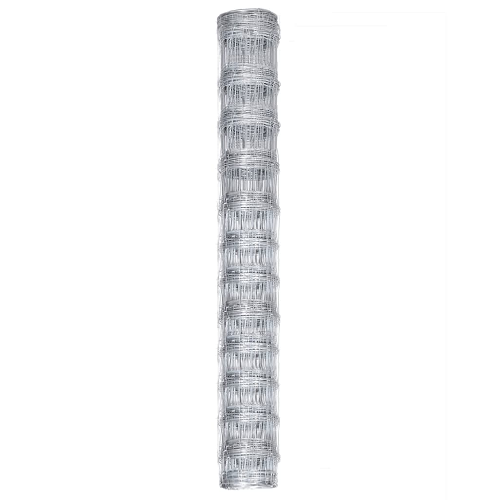 Vidaxx Gartenzaun 50x1,25 m verzinkter Stahl Silberfarbe