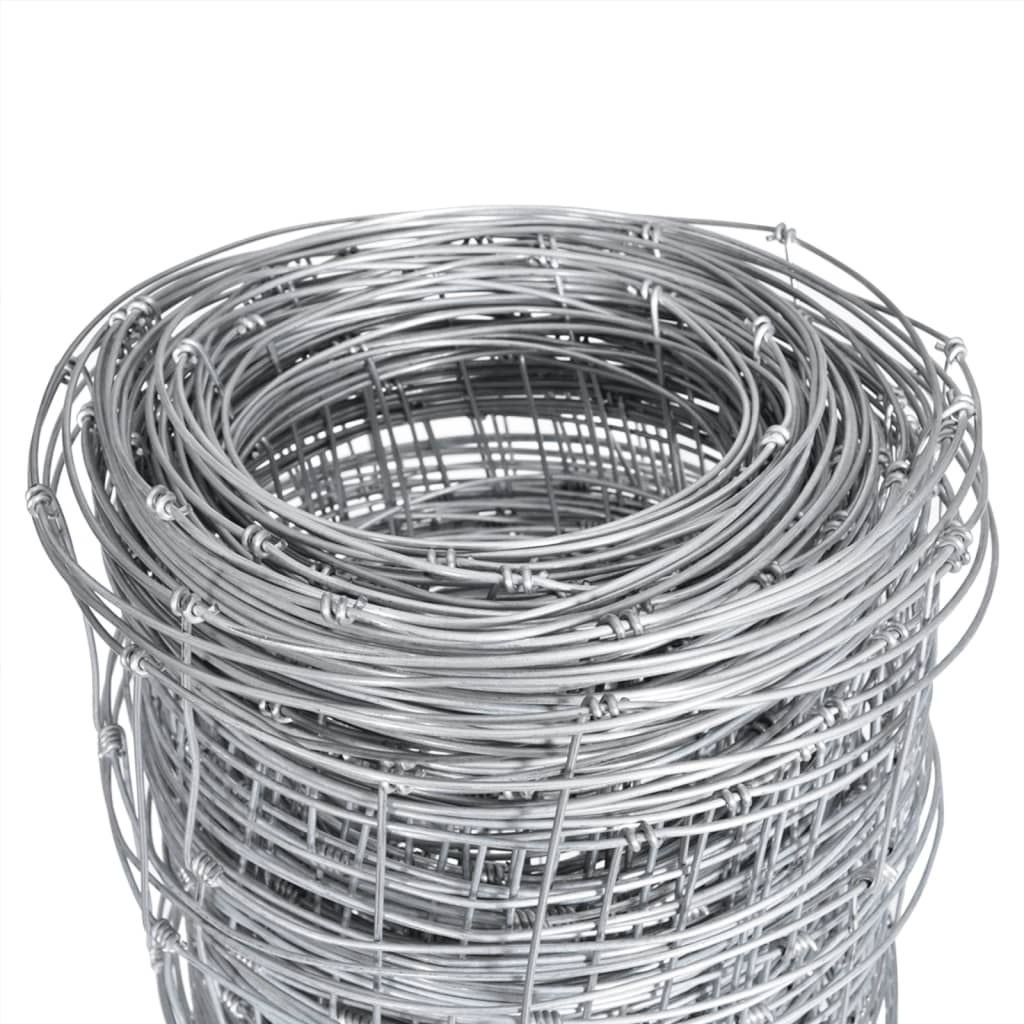 Vidaxx Gartenzaun 50x1,25 m verzinkter Stahl Silberfarbe