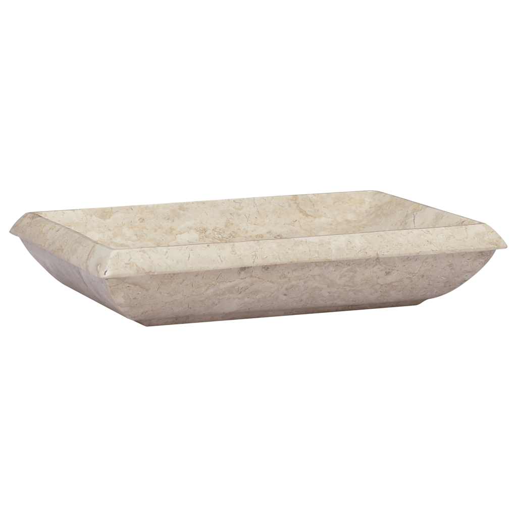Vidaxl gootsteen 50x35x10 cm marmer crèmekleurig