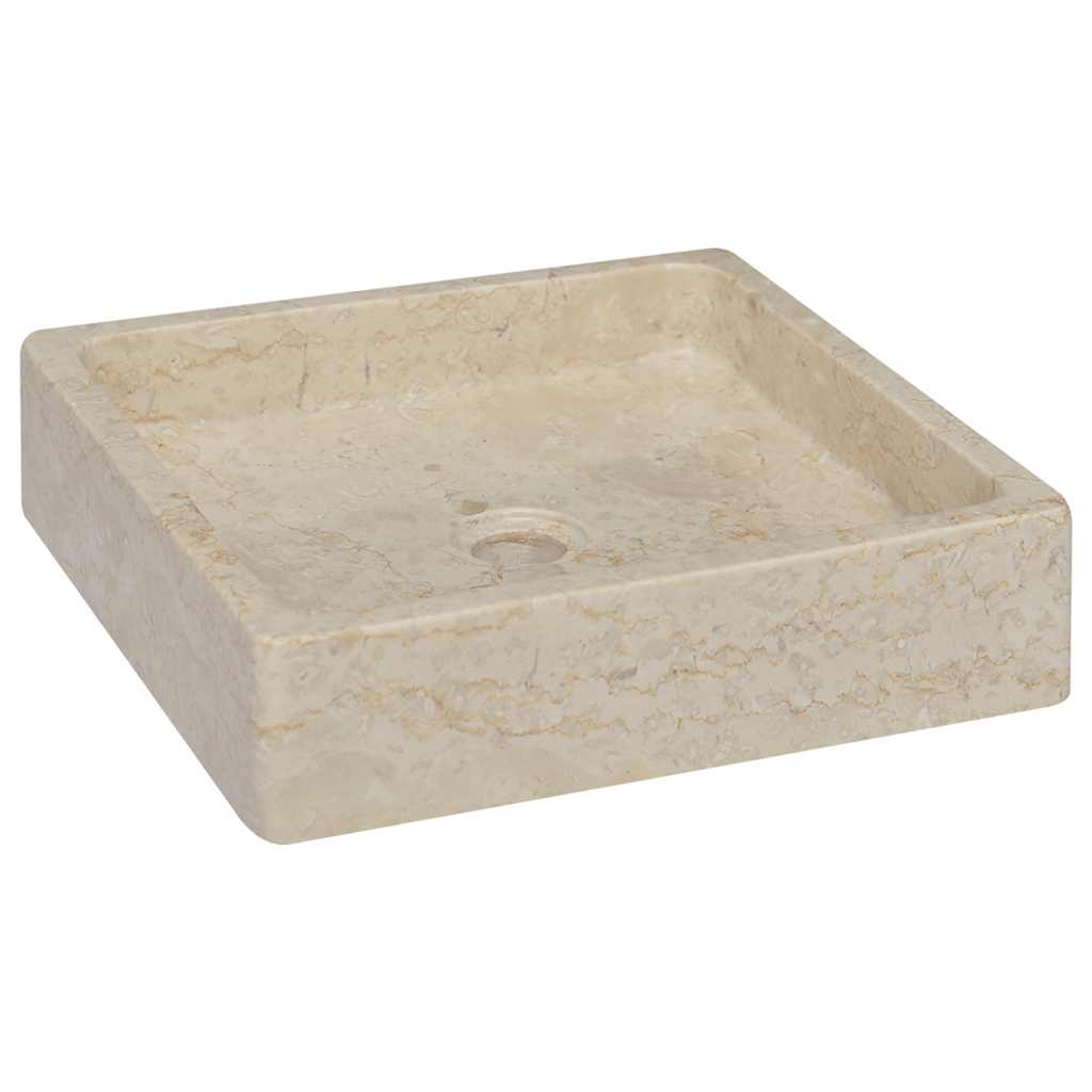 Vidaxl gootsteen 40x40x10 cm marmer crèmekleurig