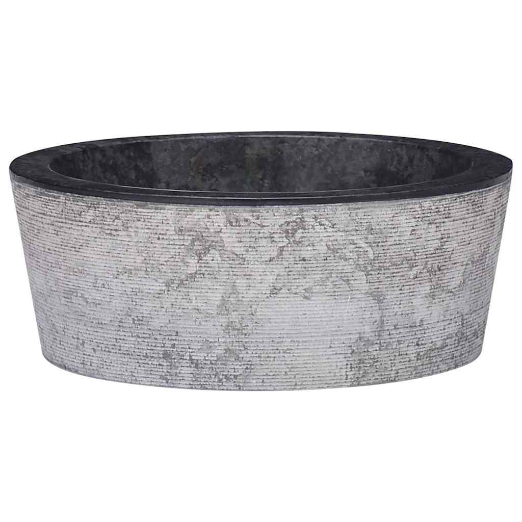Vidaxl gootsteen ø40x15 cm marmer zwart