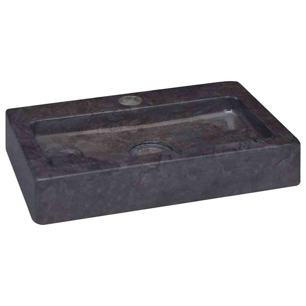 VIDAXL Waschtisch -Mall -MOUND 38x24x6,5 cm Marmor Schwarz