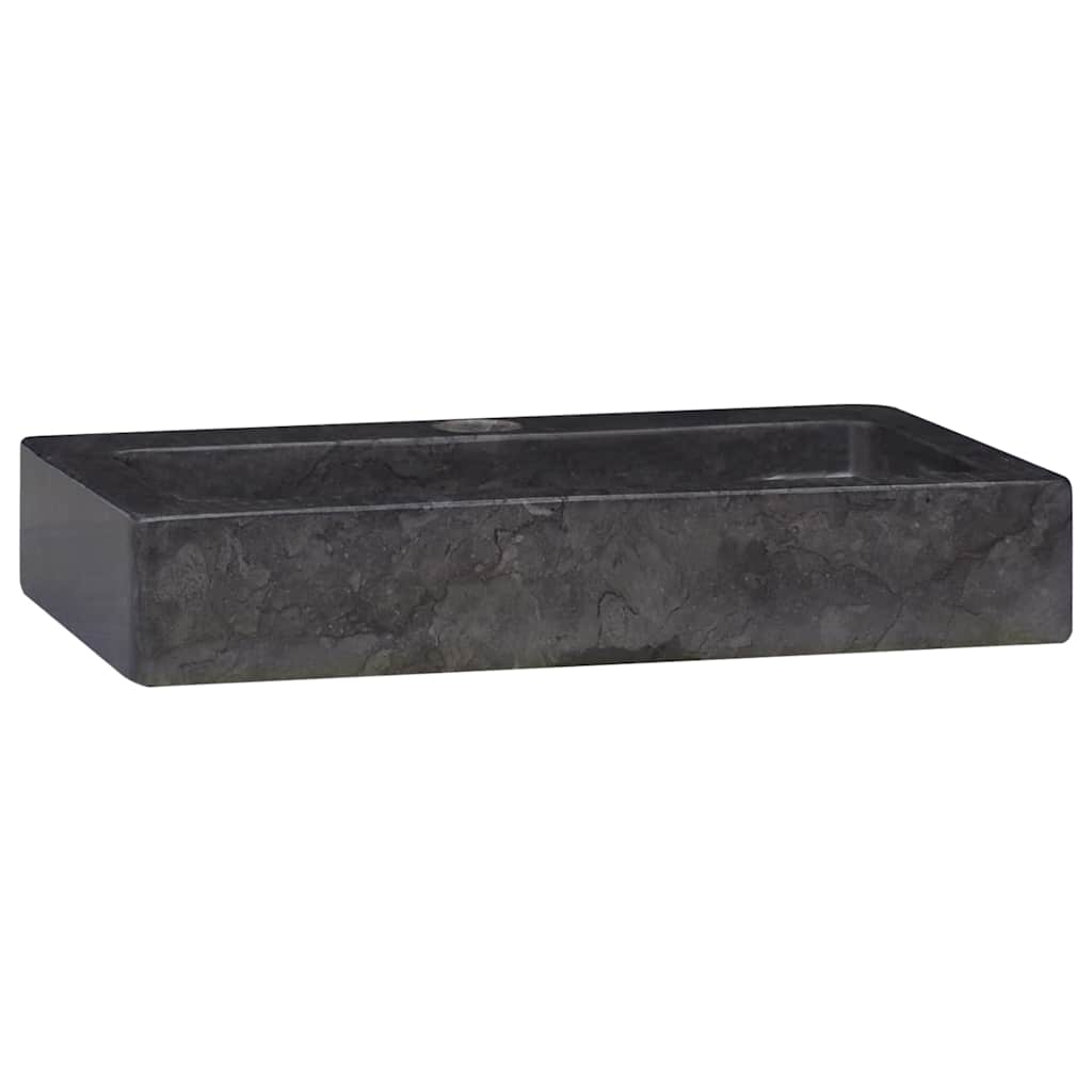 VIDAXL Waschtisch -Mall -MOUND 38x24x6,5 cm Marmor Schwarz