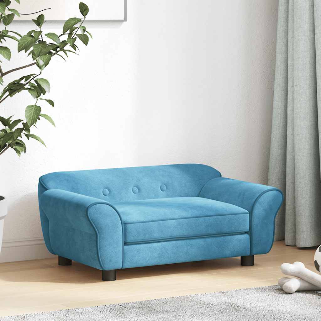 Vidaxl hondenbank 72x45x30 cm pluche turquoise