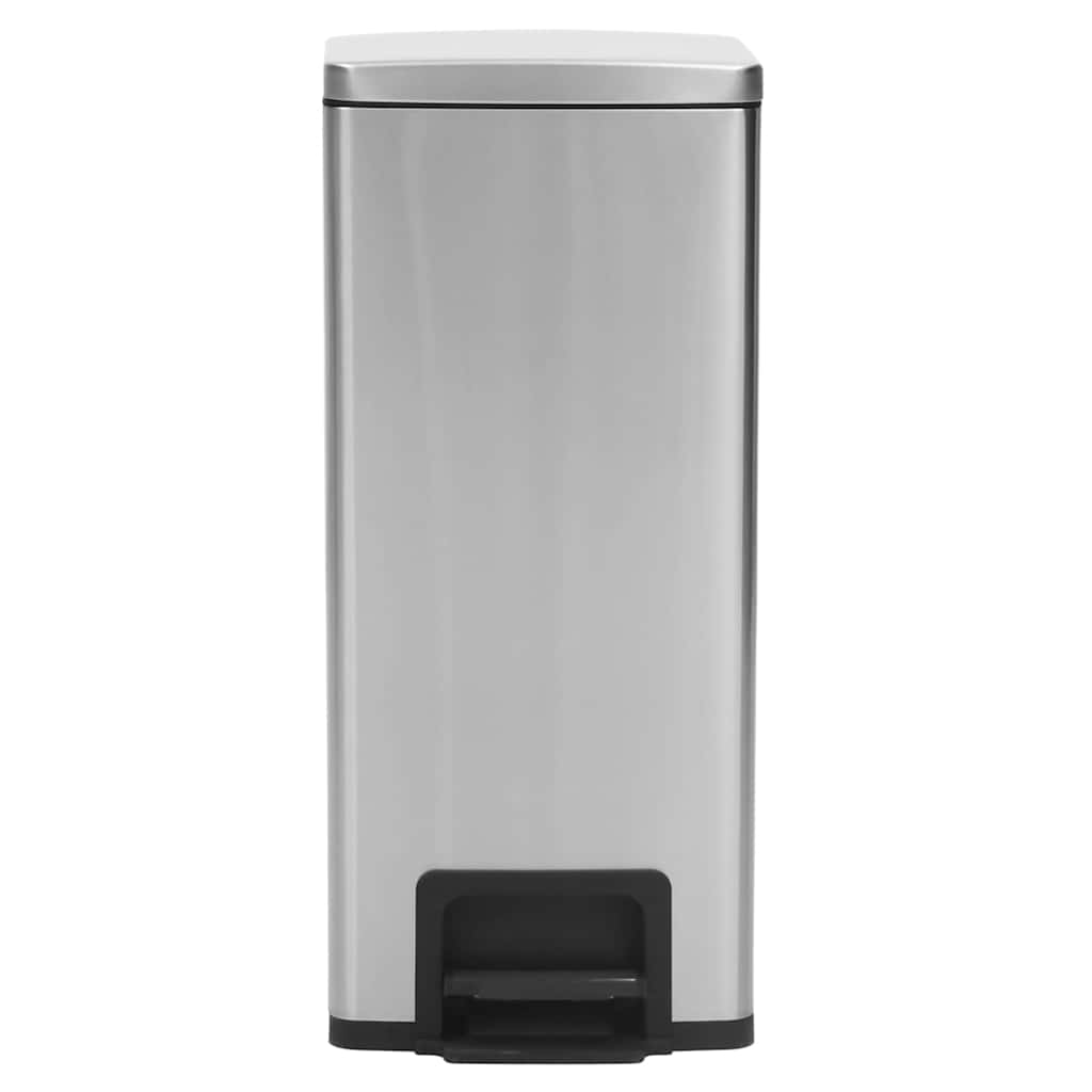 Vidaxl pedaalemmer met anti-vingerafdruk 30 l rvs zilverkleurig