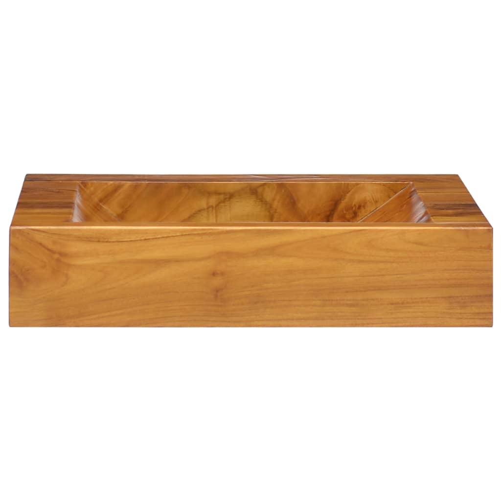 Vidaxl wastafel 50x35x10 cm massief teakhout