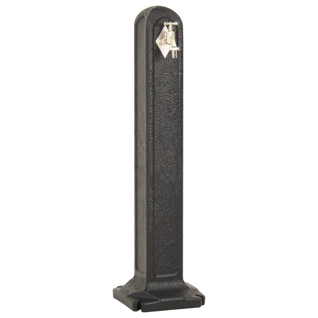VidaXL Wassersäule mit Wasserhahn, Steinoptik, Anthrazit