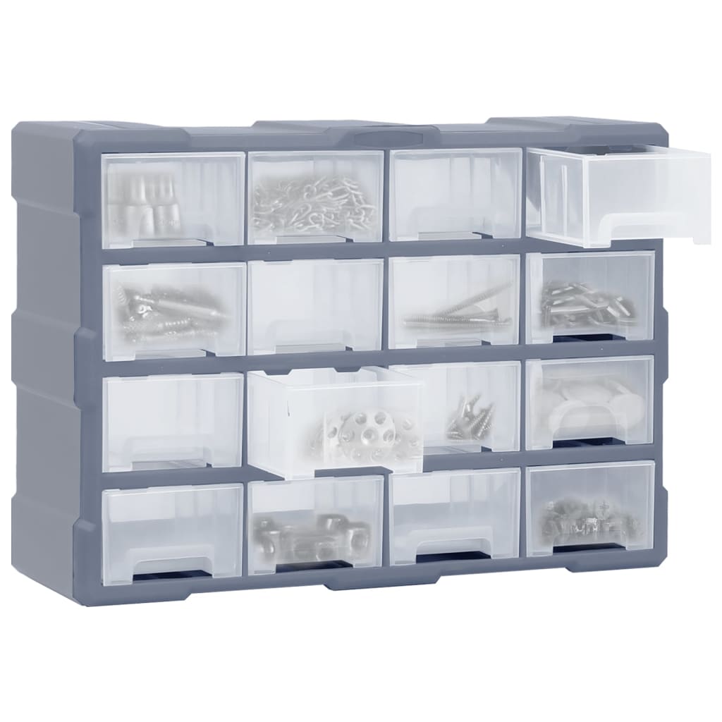 VidaXL Organizer mit 16 mittelgroßen Schubladen, 52 x 16 x 37 cm