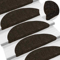 VidaXL Selbstklebende Treppenmatten, 5 Stück, 56 x 17 x 3 cm, Nadelfilz, Dunkelbraun