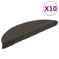 VidaXL Selbstklebende Treppenmatten, 10 Stück, 56 x 17 x 3 cm, Nadelfilz, Anthrazit