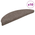 VidaXL Selbstklebende Treppenmatten, 10 Stück, 56 x 17 x 3 cm, Nadelfilz, Beige