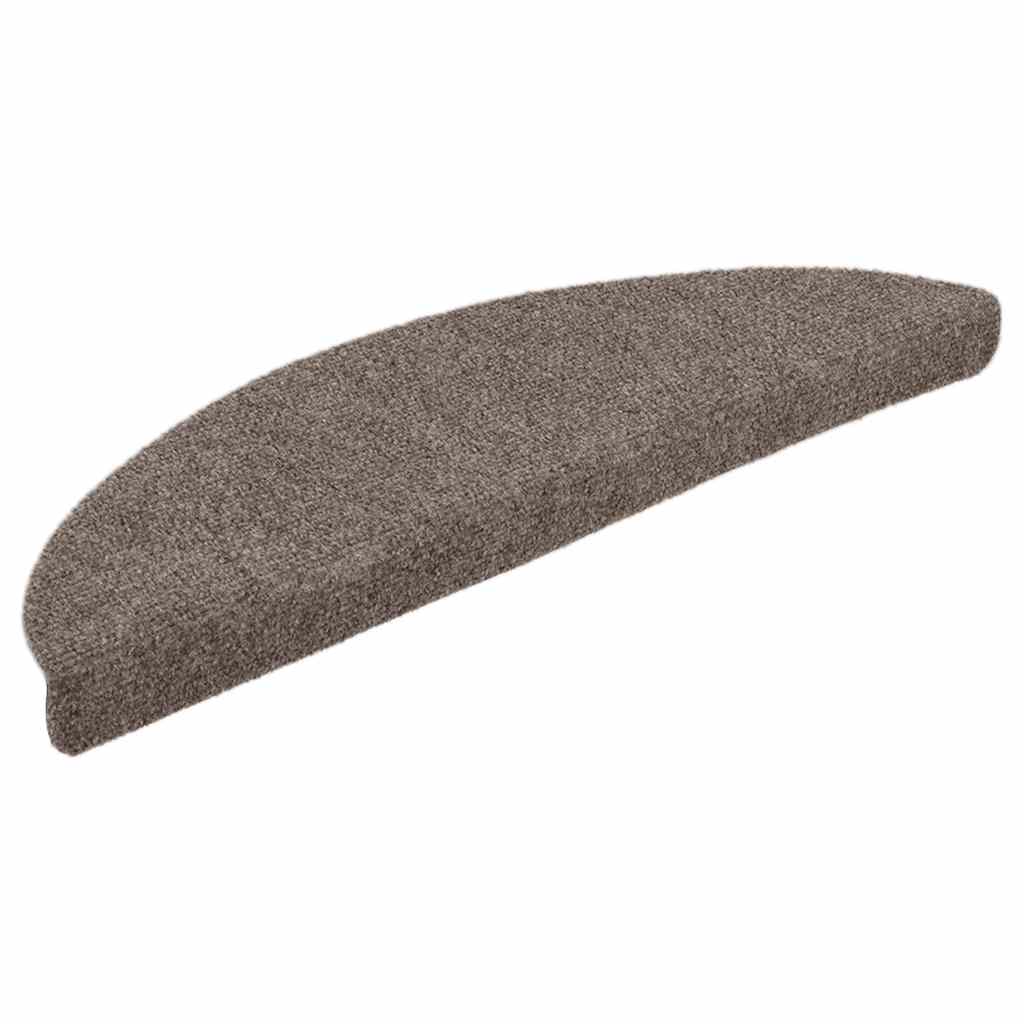 VidaXL Selbstklebende Treppenmatten, 10 Stück, 56 x 17 x 3 cm, Nadelfilz, Beige