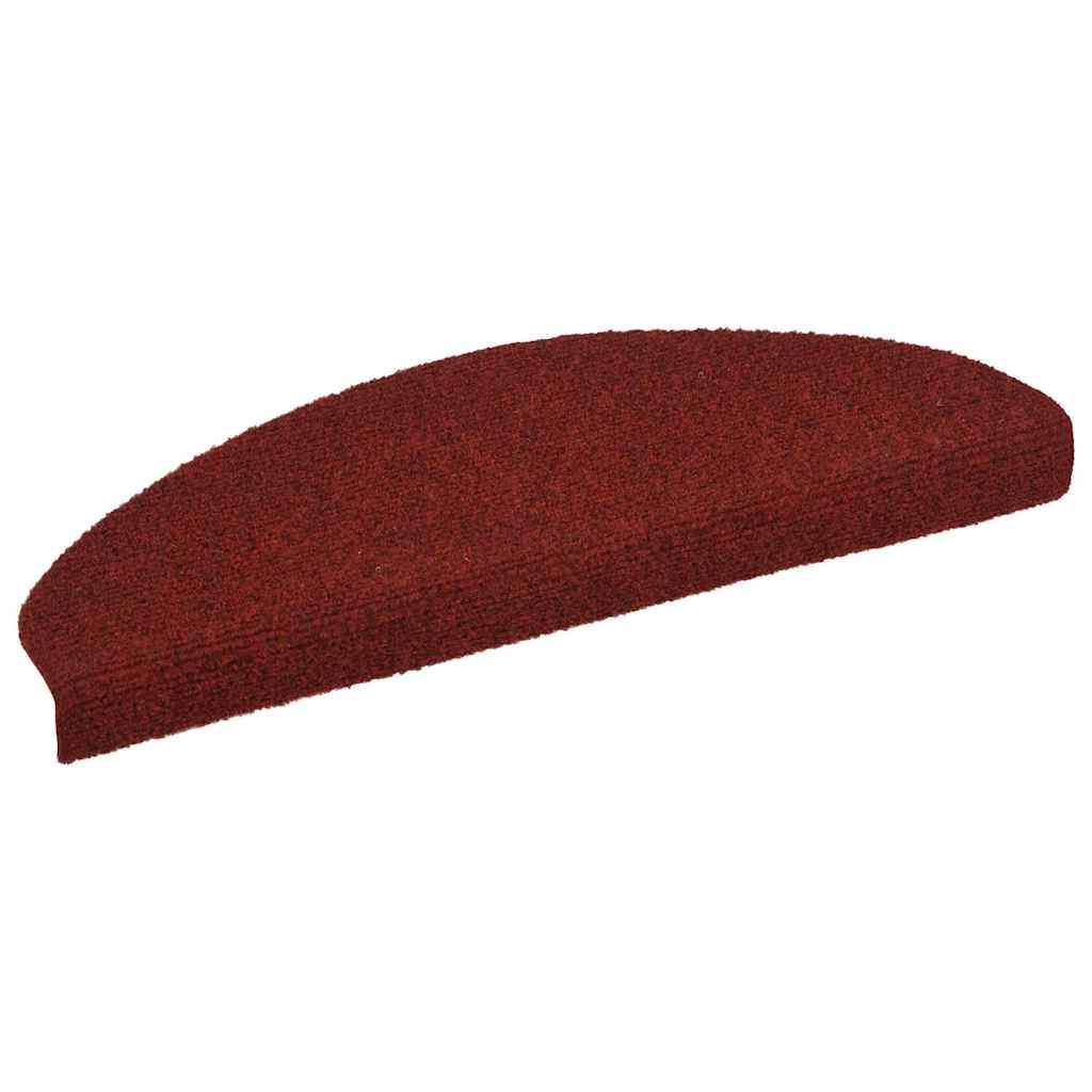 Vidaxl trapmatten zelfklevend 5 stuks 65x21x4 cm bordeaux rood