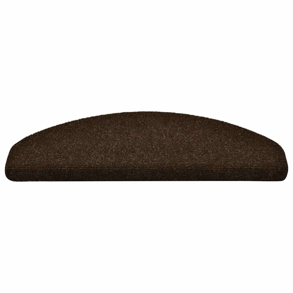 Vidaxl trapmatten zelfklevend 10 stuks 65x21x4 cm bruin halfrond groot
