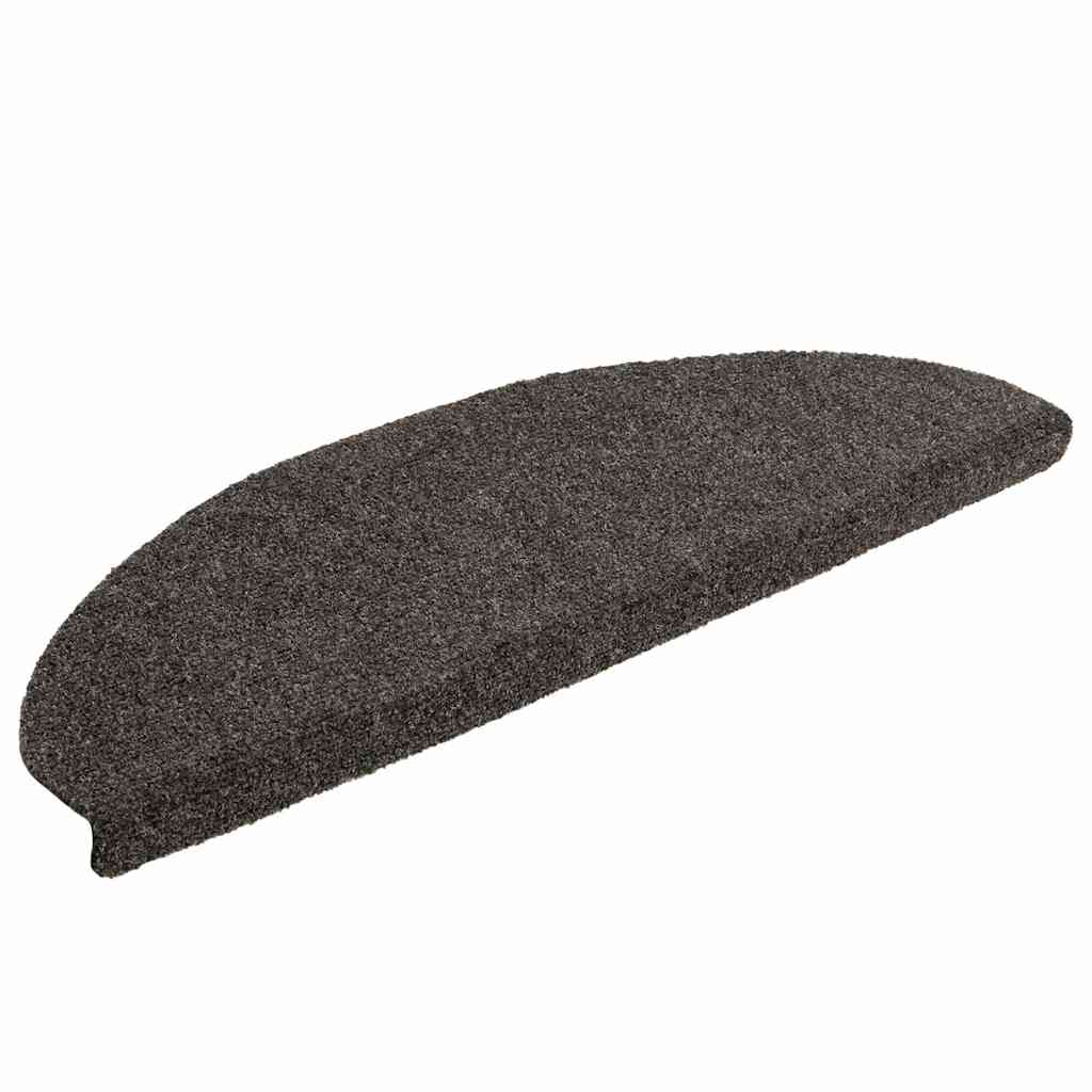 Vidaxl trapmatten zelfklevend 5 stuks 65x21x4 cm antraciet halfrond groot